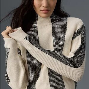 Anthropologie Striped Mockneck Sweater